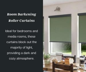 Room Darkening Roller Curtains