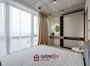 White Sheer Curtains and Blind | QatarFix- The Curtain Seller in Doha Qatar